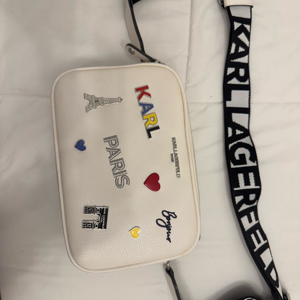Karl Lagerfeld White Crossbody Bag